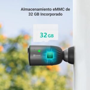 almacenamiento eMMC con 32 GB en la camara ezviz 4MP