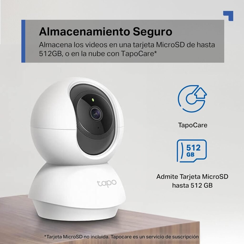 almacenamiento seguro en la tapo c200