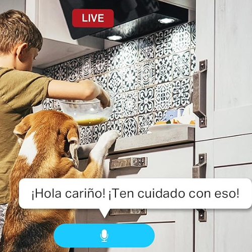 audio bidireccional de la Tapo C210 en tiempo real