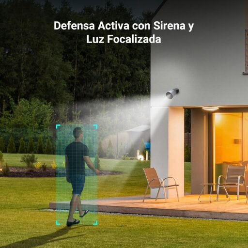 defensa activa con sirena y luz focalizada de la camara ezviz 4MP