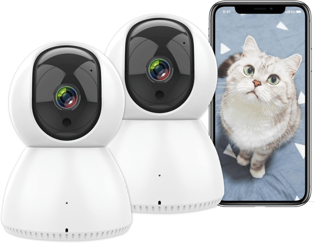 IMAGEN DE LA CAMARA DE VIGILANCIA ANTELA C23 DE COLOR BLANCO PARA LA VIGILANCIA DE ADULTOS MAYORES EN CASA PACK DE 2 UNIDADES
