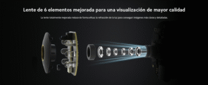 lente de 6 elementos en la camara de seguridad xiaomi c300 para una visualizacion de mayor calidad