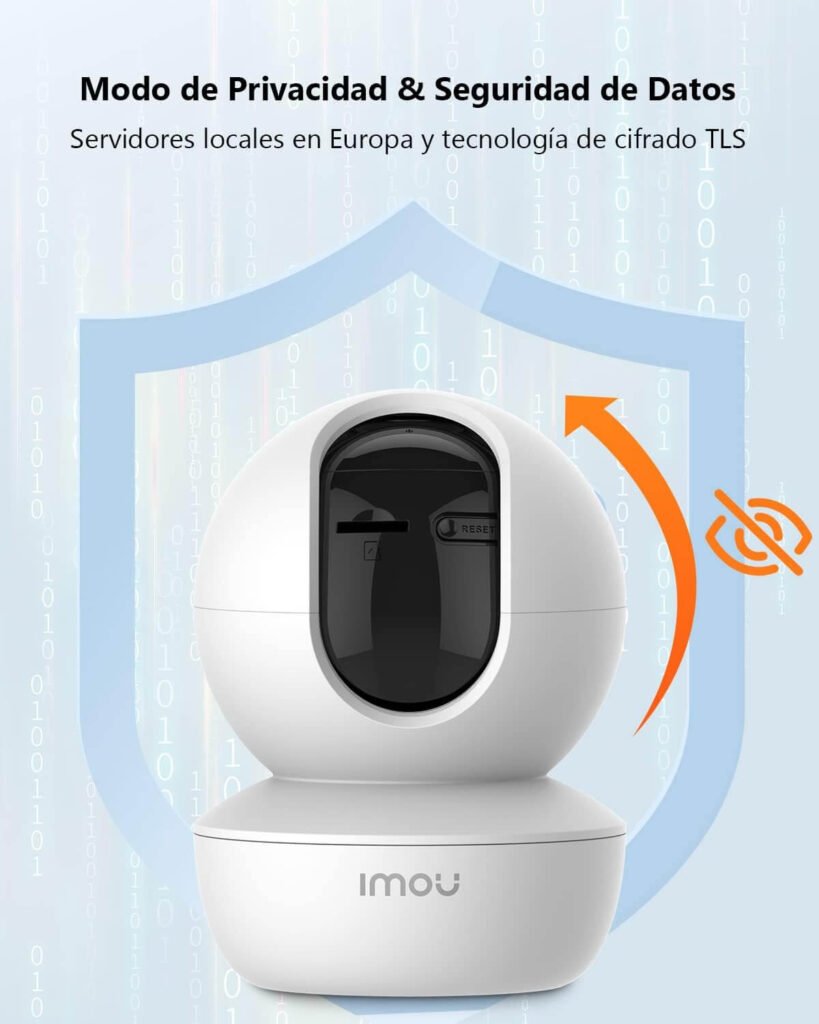 Modo privacidad tecnologia tls y servidores en europa para una mayor proteccion en los datos con la imou 4mp