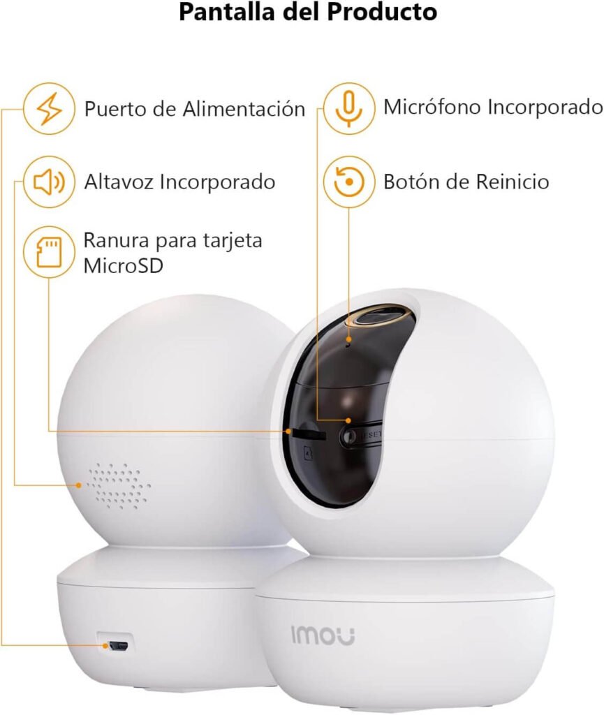 botones de la camara de seguridad impu 4mp
