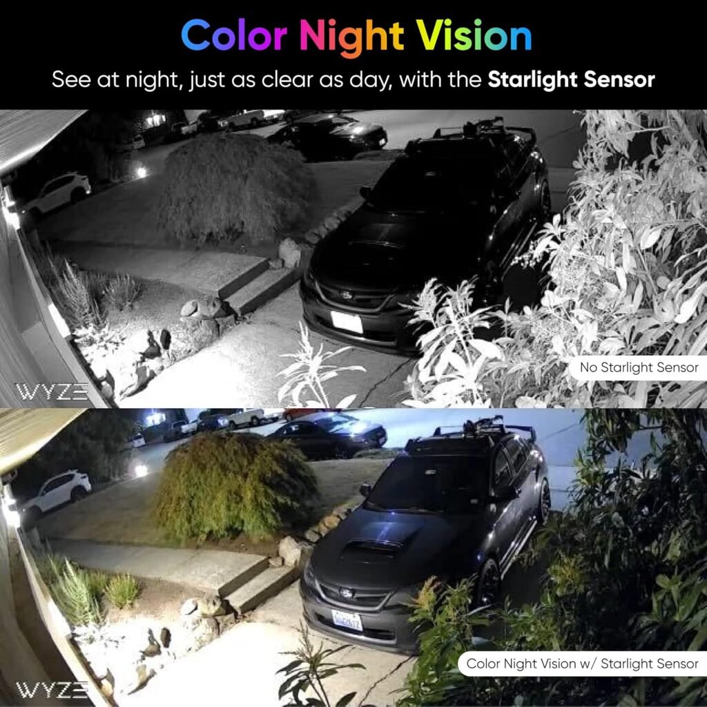 vision nocturna con sensor starlight para una mayor claridad de imagen de la wyze cam v3