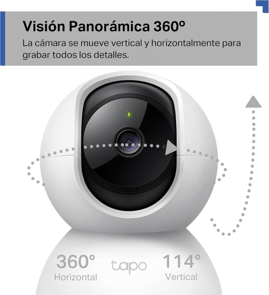 visión panorámica de 360 grados de la tapo c200