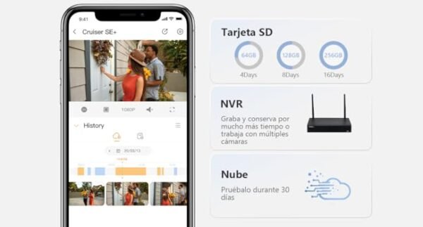 almacenamiento en nube sd nvr en la imou 2k