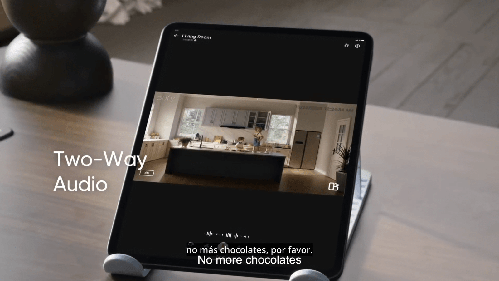 audio bidireccional de la eufy security indoor cam s350
