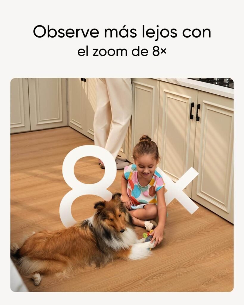 observacion de mas lejos con su zoom 8x con la eufy security indoor cam s350