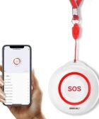 SINGCALL Tuya WiFi Smart SOS Botón de Alarma de Emergencia para discapacitados Buscapersonas System Botón de transmisor de Alarma para Pacientes(Sólo Red de 2,4 GHz), Usar con Tuya WiFi