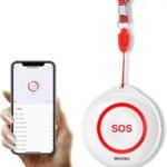 SINGCALL Tuya WiFi Smart SOS Botón de Alarma de Emergencia para discapacitados Buscapersonas System Botón de transmisor de Alarma para Pacientes(Sólo Red de 2,4 GHz), Usar con Tuya WiFi