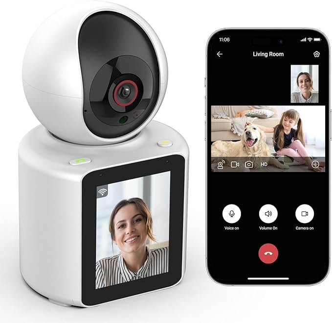 Cámara WiFi interior SHIWOJIA con detección IA y videollamada para personas mayores