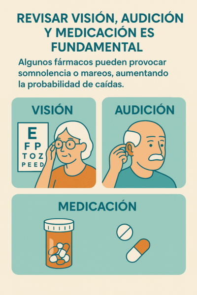 revisiones médicas para la prevención de la caida en personas mayores