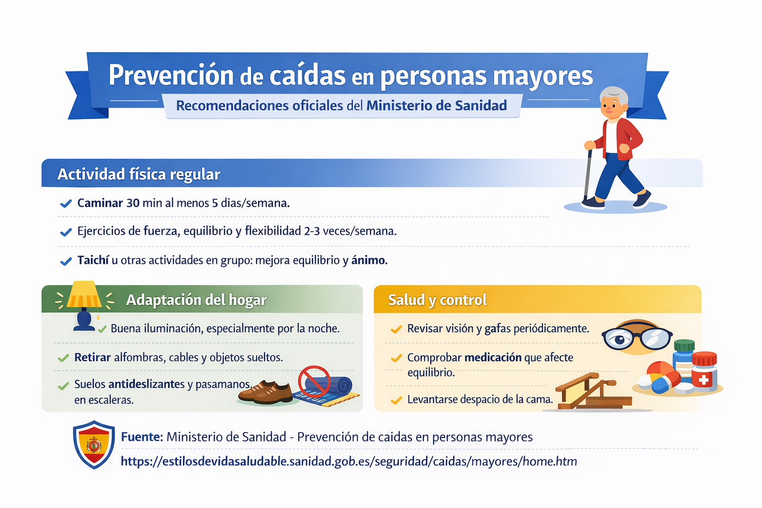 agitacion nocturna en ancianos prevencion de caidas